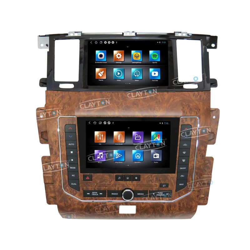 Nissan Patrol 2013 – 2021 Android Monitor ( Wood Color  )