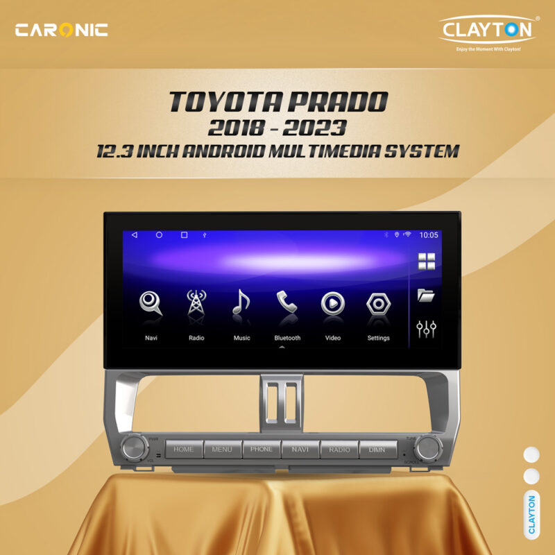 Toyota Prado 2018-2023 (12.3-inch) Display Android Head Unit - Clayton