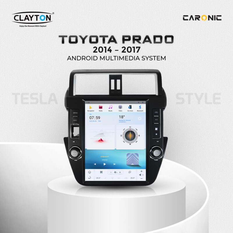 Toyota Prado 2014-2017 (12.1-inch) Android Monitor Tesla Style - Clayton
