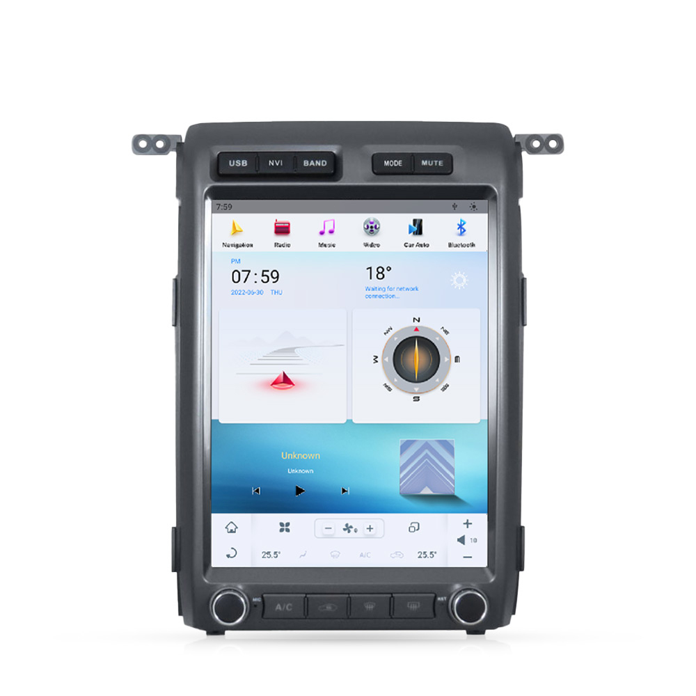 Ford F150 2013-2014 (12.1-inch) Tesla Style Android Monitor (Auto/Manual AC)