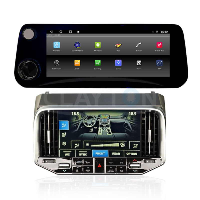 Toyota Land Cruiser LC300 2022 to Lexus LX600 design Conversion kit with Climate AC Control Wide Display Android Head Unit with Bluetooth GPS Navigation System