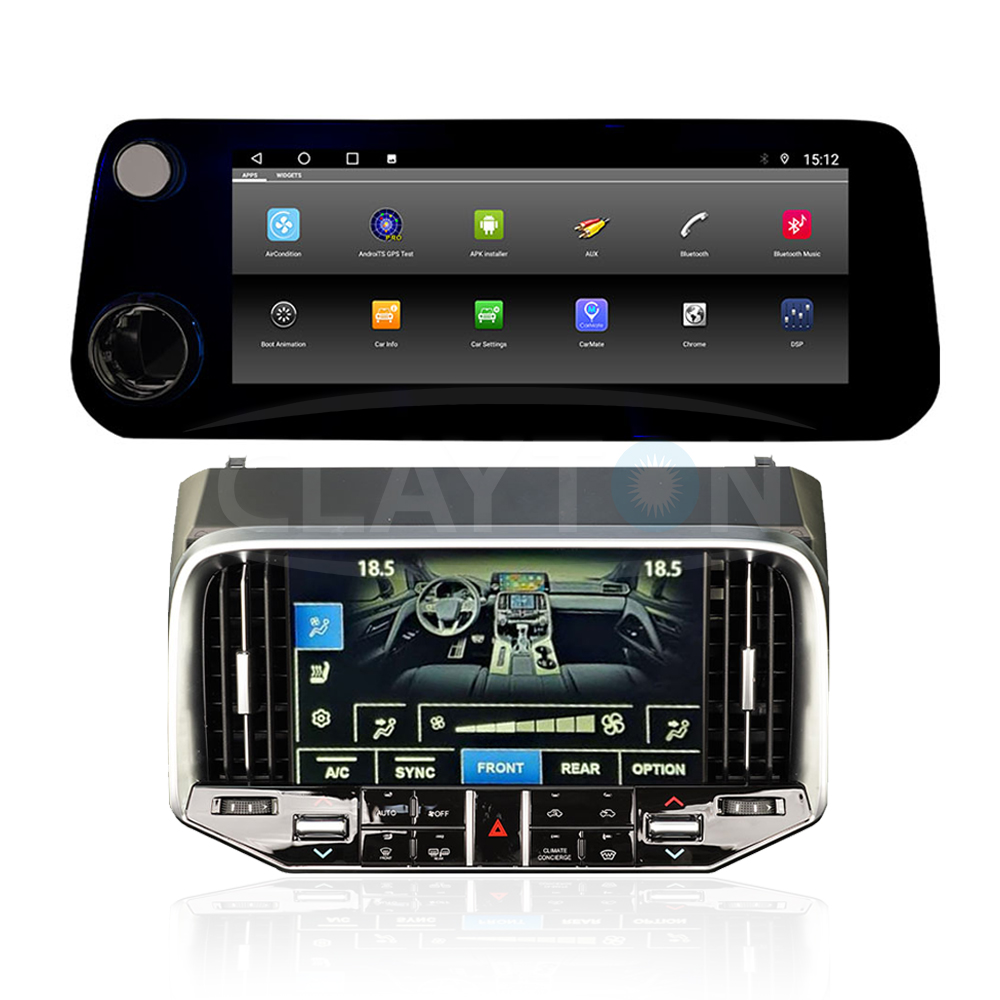 Toyota Land Cruiser LC300 2022 to Lexus LX600 design Conversion kit with Climate AC Control Wide Display Android Head Unit with Bluetooth GPS Navigation System