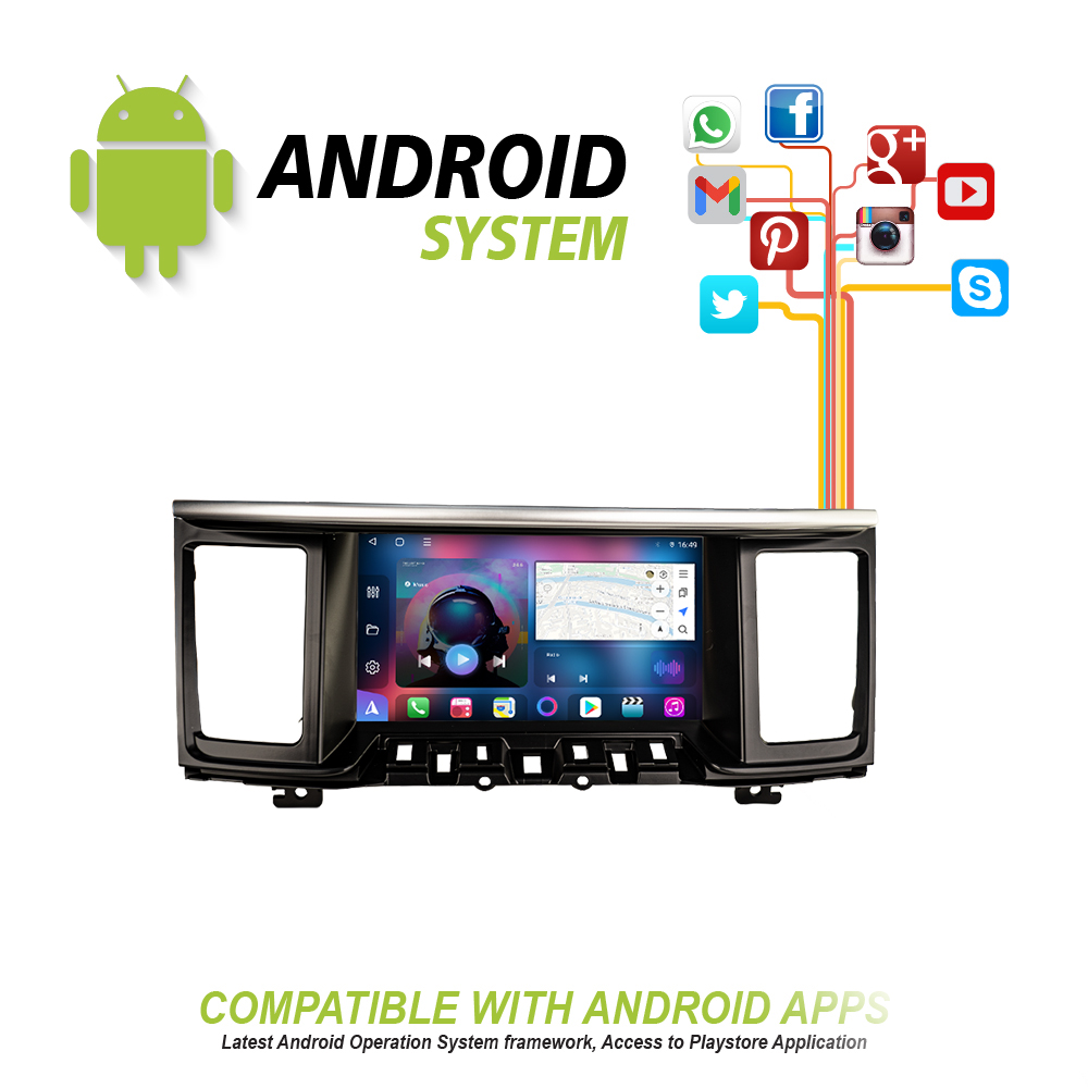 Nissan Pathfinder Android Head Unit QLED Display Car Radio with Bluetooth GPS Navigation System - Image 7