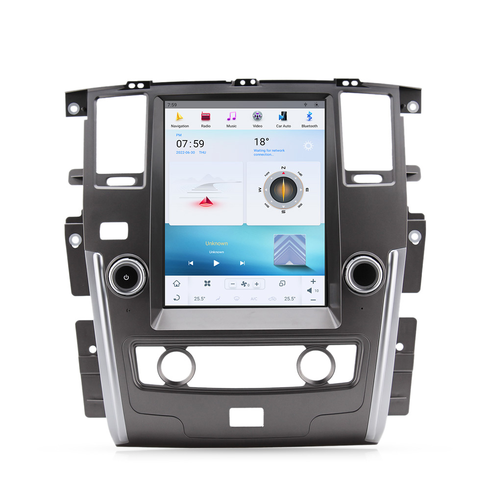 Nissan Patrol 2010-2019 (12.1-inch) Android Monitor Tesla Style-Gray