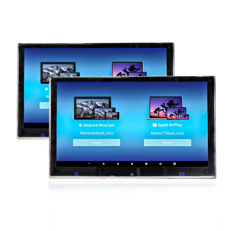 CLAYTON Car Headrest 4Gb RAM+ 64Gb Memory Android Version Universal Multifunction Monitor (2 Pcs)